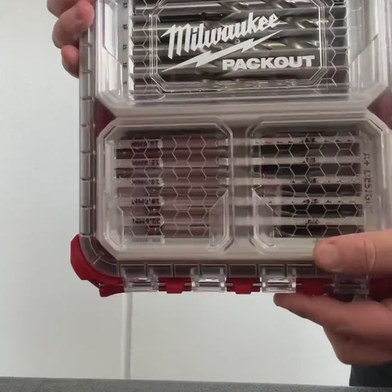 STL*** Milwaukee Packout Slim Bin Drill Bit organisers 3 Pack, Drill Bits and Spade Bits **STL FILE only