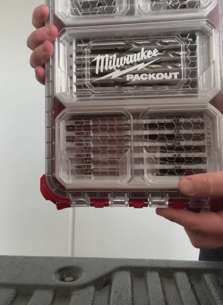 STL*** Milwaukee Packout Slim Bin Drill Bit organisers 3 Pack, Drill Bits and Spade Bits **STL FILE only