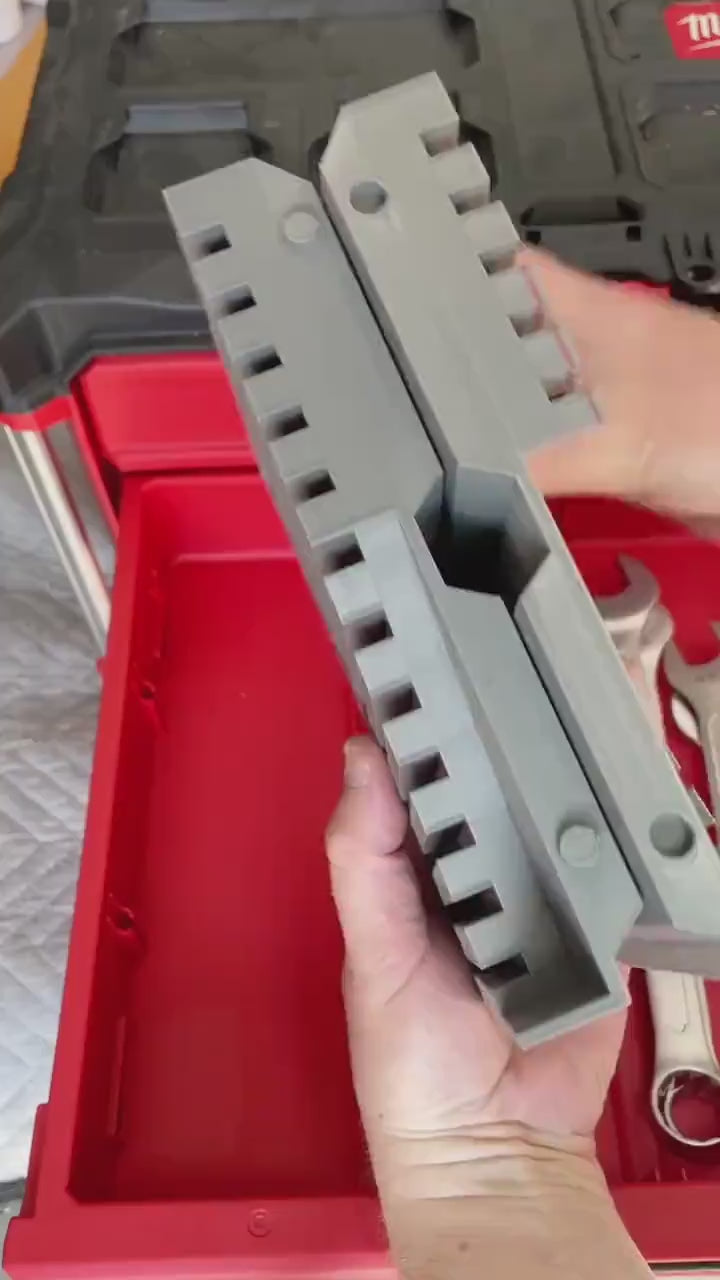 3D printed spanner divider for the Milwaukee Packout 4 Drawer system Metric or SAE